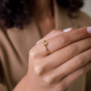 Verdant Spark Yüzük | 14 Ayar Altın