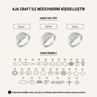 White Circle Yüzük | 14 Ayar Altın