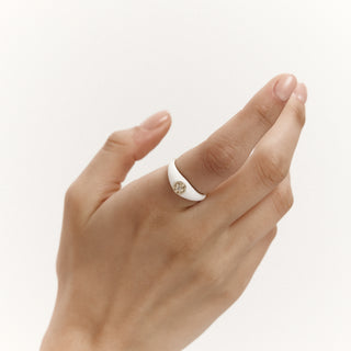 White Solstice Yüzük | 14 Ayar Altın