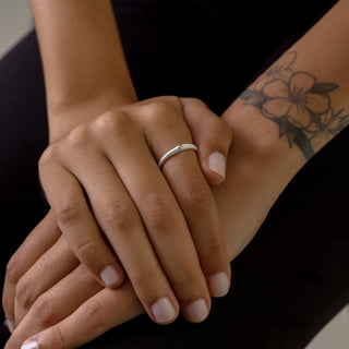 White Spark Yüzük | 14 Ayar Altın