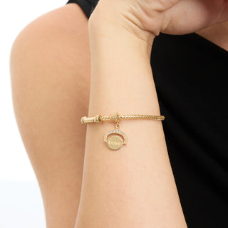 Written Love Klips Charm | 14 Ayar Altın