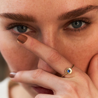 Blue Star Yüzük | 14 Ayar Altın