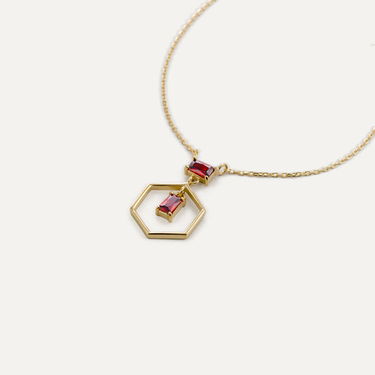 Ruby Geometrics Kolye