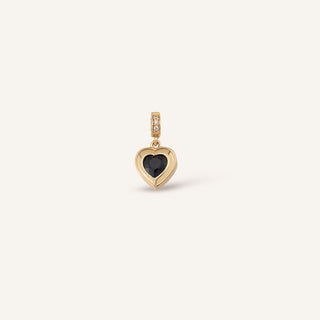Black Love Beam Klips Charm | 14 Ayar Altın