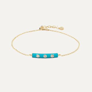 Blue Midnight Sparkle Bileklik | 14 Ayar Altın