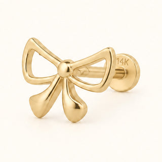 Bowline Fiyonk Figürlü Altın Kulak Piercing