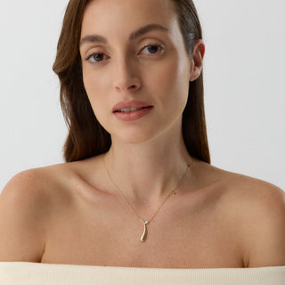 Brisca Damla Figürlü İki Damla Kesim Taşlı Altın Kolye