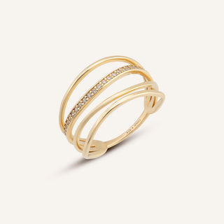 Kerynna Yüzük | 14 Ayar Altın