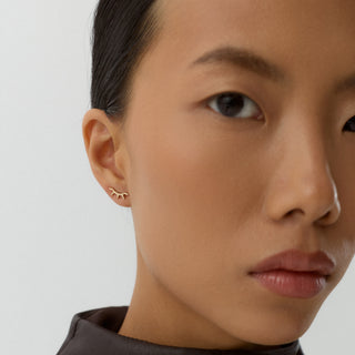 Clovia Kombin Pimli Altın Küpe