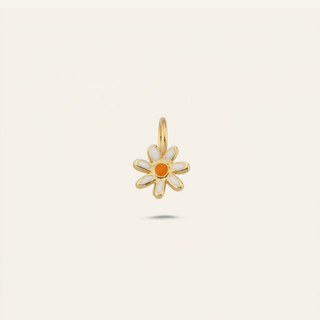 Daisy Papatya Figürlü Mineli Altın Charm