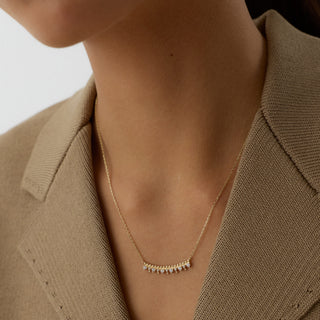 Delora Top Motifli Çok Taşlı Altın Kolye