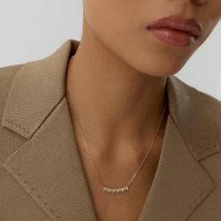 Delora Top Motifli Çok Taşlı Altın Kolye