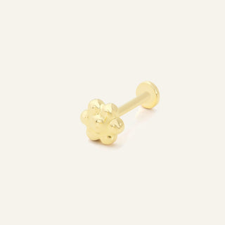 Nuvia Çiçek Figürlü Altın Kulak Piercing