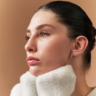 Flower Aura Küpe | 14 Ayar Altın