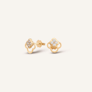 Fluxora Küpe | 14 Ayar Altın