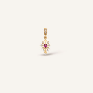 Glorious Heart Klips Charm | 14 Ayar Altın