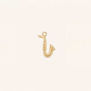 Gold Note Saksafon Figürlü Altın Charm