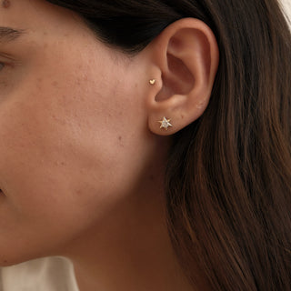 Hearstring Kalp Figürlü Altın Kulak Piercing
