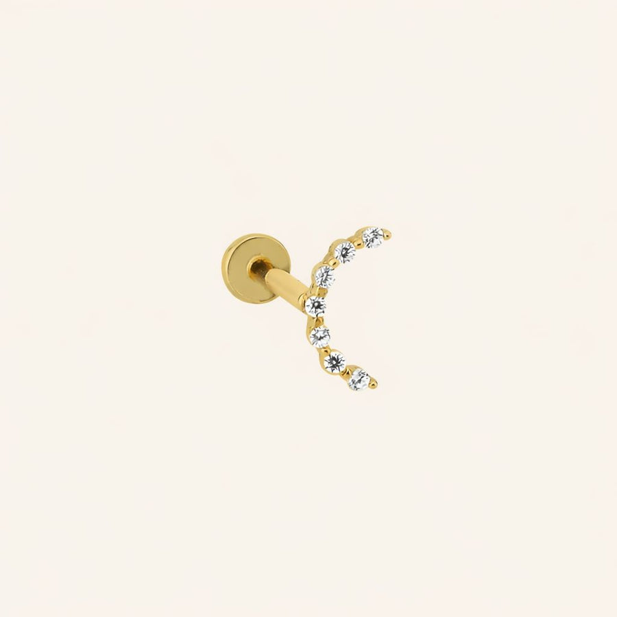 Helena Yay Figürlü Çok Taşlı Altın Kulak Piercing