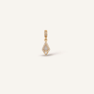 Light Baklava Klips Charm | 14 Ayar Altın