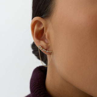 Linea Küpe | 14 Ayar Altın