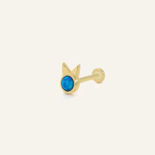 Lonirase Ocean Blue Kulak Piercing | 14 Ayar Altın