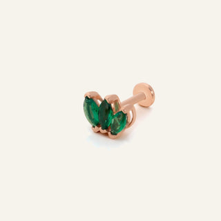 Lumerati Green Kulak Piercing | 14 Ayar Altın