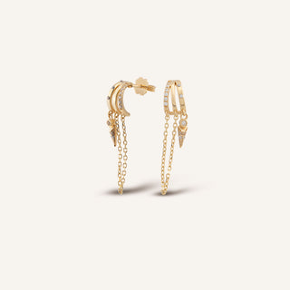 Melora Küpe | 14 Ayar Altın