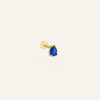 Murenati Blue Altın Kulak Piercing