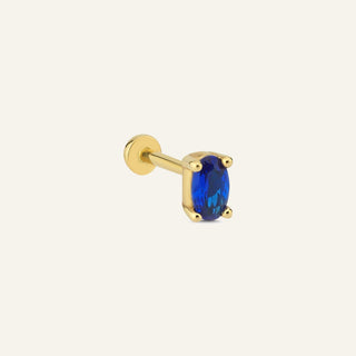 Navoseri Blue Kulak Piercing | 14 Ayar Altın