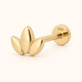 Nelum Petal Lotus Figürlü Altın Kulak Piercing