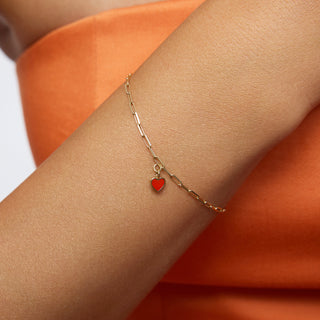 Orange Heart Charm