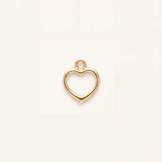 Outline Heart Kalp Figürlü Altın Charm
