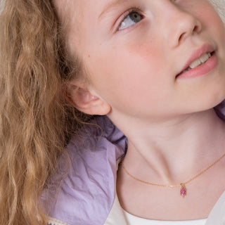 Pink Popsicle Çocuk Kolye | 14 Ayar Altın