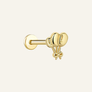 Uçan Balonlar Figürlü Altın Kulak Piercing