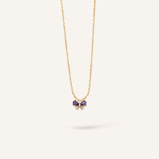 Purple Butterfly Kolye