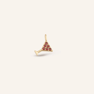 Red Martini Glass Charm
