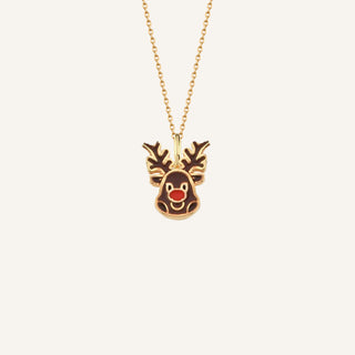 Ren Geyiği Kolye | 14 Ayar Altın