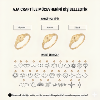 Royal Kişiselleştirilebilir Craft Altın Yüzük