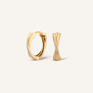 Sarvion Halka Küpe | 14 Ayar Altın