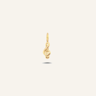 Simple G-Clef Altın Charm