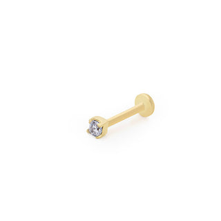 Small Comet Taşlı Piercing | 14 Ayar Altın