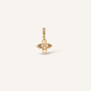 Spark Clover Klips Charm | 14 Ayar Altın