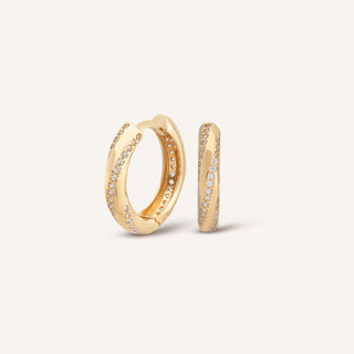 Spirene Halka Küpe | 14 Ayar Altın