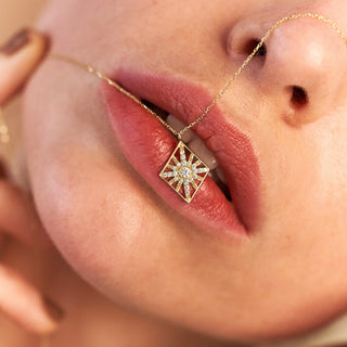 Taş Kutup Kolye | 14 Ayar Altın