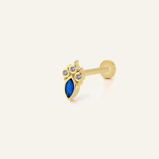 Torenila Blue Kulak Piercing | 14 Ayar Altın