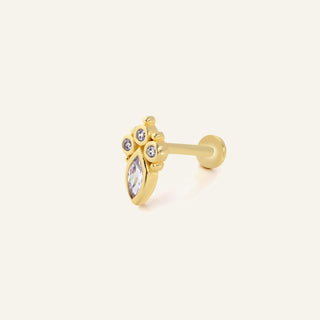 Torenila White Kulak Piercing | 14 Ayar Altın