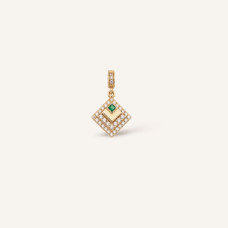 Triple Square Klips Charm | 14 Ayar Altın