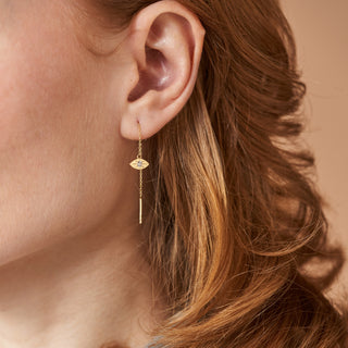 Twilight Eyes Küpe | 14 Ayar Altın