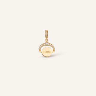 Written Love Klips Charm | 14 Ayar Altın